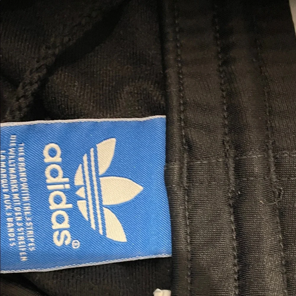 Adidas men’s gold striped vintage zipped ankle track pants - Picture 6 of 7